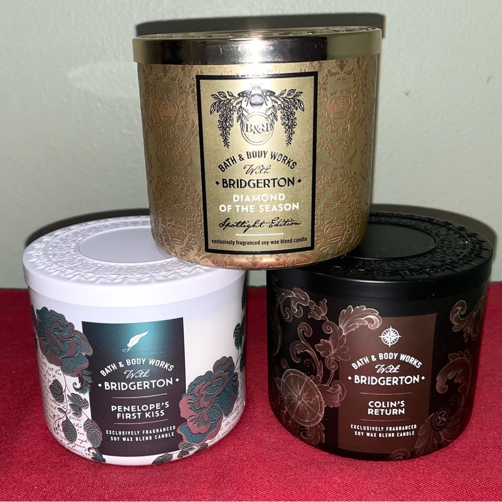 Bath & Body Works BRIDGERTON COLLECTION SET OF THREE CANDLES SEASON THREE
